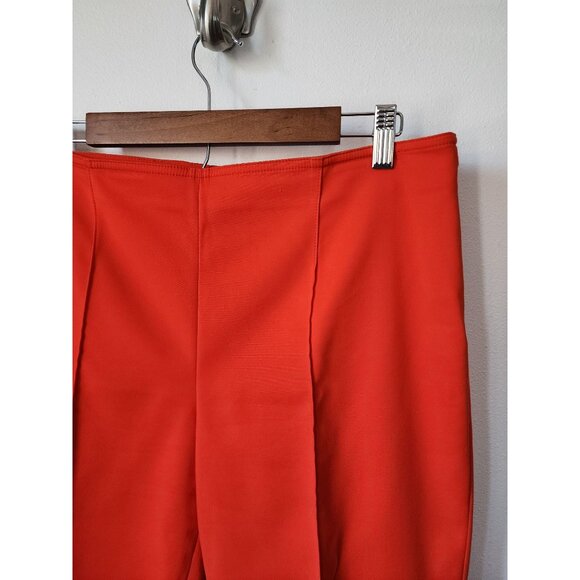 St. John orange side zip dress pants 12